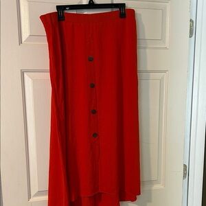 Elegant orange Button-Down Skirt